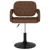 vidaXL Sillas de comedor giratorias 4 unidades tela marr&oacute;n