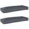 vidaXL Juego de Cojines para Palets 2 uds. Tela Oxford Antracita