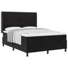 vidaXL Cama tipo Box Spring con colch&oacute;n Negro 140 x 190 cm Terciopelo