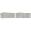 vidaXL Muebles de TV 2 uds madera ingenier&iacute;a gris hormig&oacute;n 80x30x30 cm