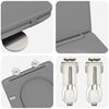 vidaXL Asiento de WC Gris 44 x 36,4 x 3,4 cm Duroplast