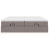 vidaXL Estructura de cama otomana colchones tela gris pardo 180x200 cm