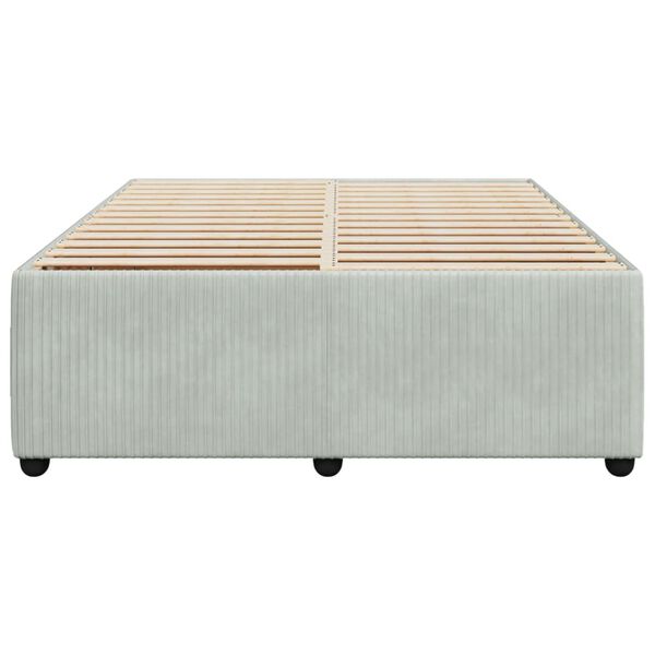 vidaXL Estructura de cama sin colch&oacute;n terciopelo gris claro 160x200 cm