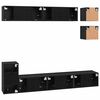 vidaXL Conjunto de mueble de TV 8 pcs Roble Negro Madera contrachapada
