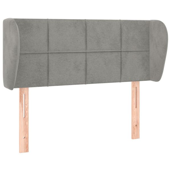 vidaXL Cabecero de terciopelo gris claro 83x23x78/88 cm
