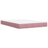 vidaXL Cama box spring con colch&oacute;n terciopelo rosa 140x200 cm