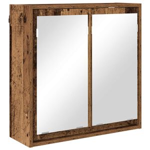 vidaXL Armario con espejo de ba&ntilde;o Madera Vieja 60 x 20 x 60 cm