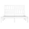 vidaXL Estructura de cama sin colch&oacute;n madera pino blanco 120x200 cm