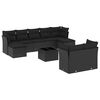 vidaXL Set de sof&aacute;s de jard&iacute;n 10 pzas cojines rat&aacute;n sint&eacute;tico negro