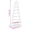 vidaXL &Aacute;rbol de Navidad para decoraci&oacute;n metal negro 210 cm