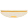 vidaXL Felpudos para escaleras 15 uds 65x21x4 cm Blanco y marr&oacute;n Semicircular Grande