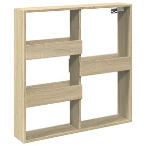 vidaXL Armario de pared madera de ingenier&iacute;a roble Sonoma 80x15x80 cm