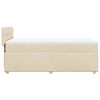 vidaXL Cama box spring con colch&oacute;n tela color crema 90x200 cm