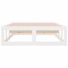 vidaXL Estructura de cama de madera maciza blanca 90x200 cm