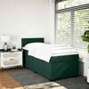 vidaXL Cama box spring con colch&oacute;n terciopelo verde oscuro 80x200 cm