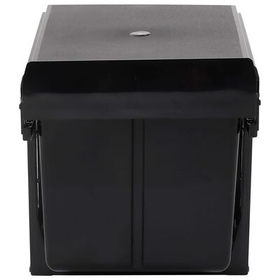 vidaXL Cubo de basura de cocina extraíble reciclaje cierre suave 36 L