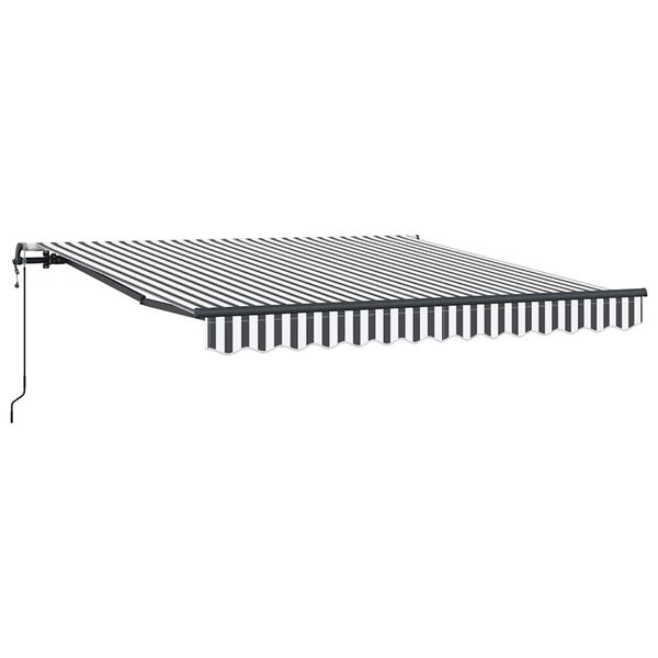 vidaXL Toldo retráctil automático gris antracita y blanco 300x250 cm