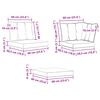 vidaXL Unidades de Sof&aacute; Modular de Exterior con coj&iacute;n 3 Pieza Natural