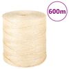 vidaXL Cuerda 100% sisal 2 mm 600 m