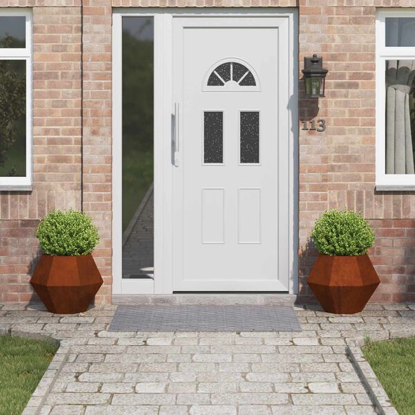 vidaXL Jardinera 2 pcs Oxidado 50 x 50 x 40 cm Acero autopatinable