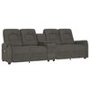 vidaXL Sillón de masaje reclinable 4 plazas con portavasos gris oscuro
