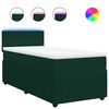 vidaXL Cama box spring con colch&oacute;n terciopelo verde oscuro 90x190 cm