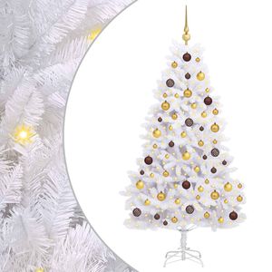 vidaXL &Aacute;rbol de Navidad artificial con ramas articuladas Blanco LED