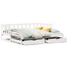 vidaXL Sof&aacute; cama nido con cajones sin colch&oacute;n blanco 90x200 cm