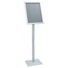 vidaXL Soporte de cartel pedestal Plateado 32,5 x 27 x 126 cm