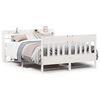vidaXL Estructura de cama sin colch&oacute;n madera de pino blanca 140x200 cm