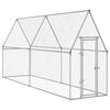 vidaXL Jaula para gallinas acero galvanizado plateado 400x100x190 cm