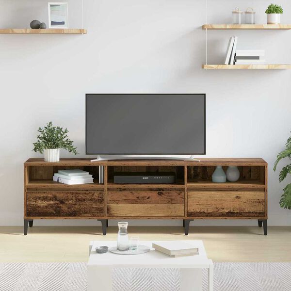 vidaXL Gabinete de TV con caj&oacute;n Madera Vieja 150 x 30 x 45 cm