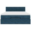 vidaXL Estructura de cama otomana con colch&oacute;n azul oscuro 140x200 cm