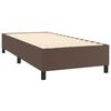 vidaXL Cama box spring y colch&oacute;n LED cuero sint&eacute;tico marr&oacute;n 80x200 cm