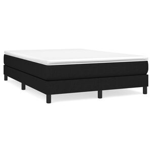 vidaXL Estructura de cama con somier tela negro 140x190 cm