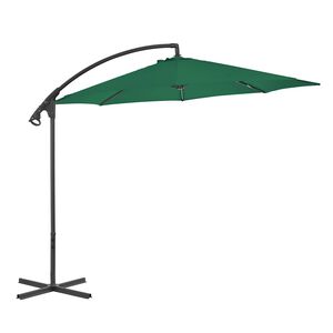 vidaXL Sombrilla de jard&iacute;n voladiza con palo de acero verde 300 cm