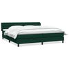 vidaXL Cama box spring con colchones terciopelo verde oscuro 180x220cm