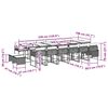 vidaXL Set comedor de jard&iacute;n 17 pzas y cojines rat&aacute;n sint&eacute;tico gris