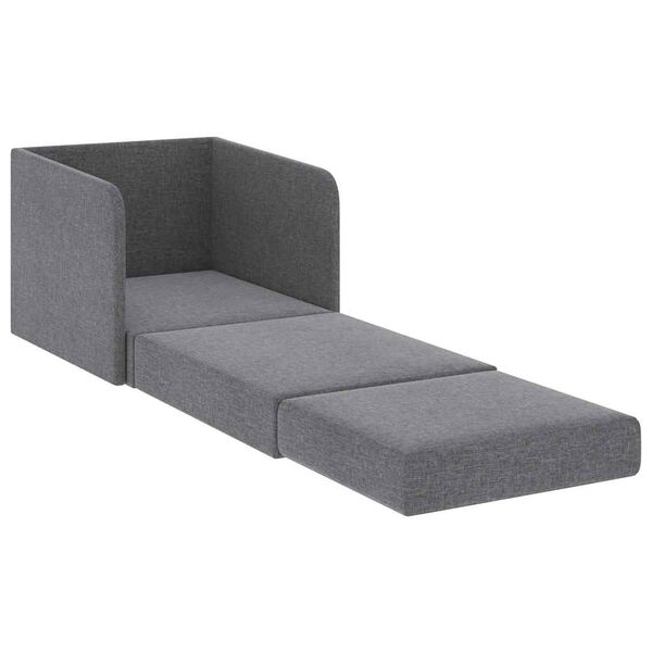 vidaXL Sillón convertible tela gris claro