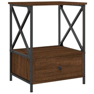 vidaXL Mesita de noche madera de ingenier&iacute;a marr&oacute;n roble 50x41x65 cm