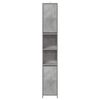 vidaXL Juego muebles de ba&ntilde;o 4 pzas madera contrachapada gris hormig&oacute;n