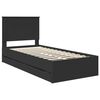 vidaXL Estructura de cama Negro 75 x 190 cm Madera Ingenieril
