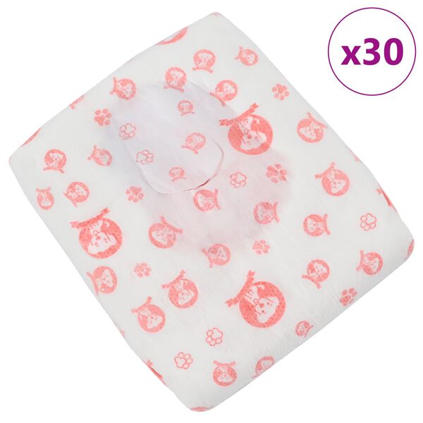 vidaXL Pa&ntilde;al desechable para perras 30 pcs M