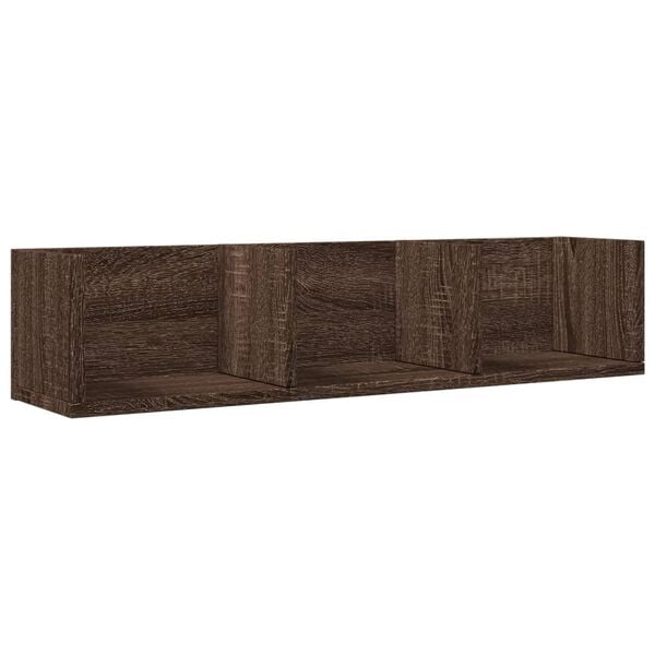vidaXL Mueble de pared madera de ingeniería marrón roble 75x18x16,5 cm