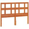 vidaXL Cabecero de cama madera maciza de pino marr&oacute;n cera 135 cm