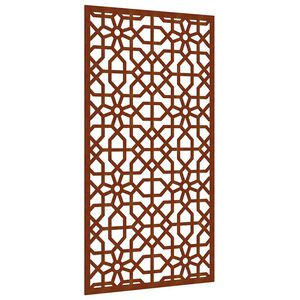 vidaXL Adorno de pared de jard&iacute;n acero corten dise&ntilde;o morisco 105x55 cm
