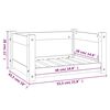 vidaXL Cama para perros madera maciza pino marrón miel 55,5x45,5x28 cm
