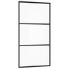 vidaXL Puerta corredera con herrajes negro 102x205 cm ESG vidrio