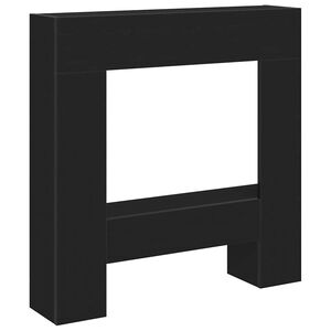 vidaXL Borde de chimenea madera ingenier&iacute;a roble negro 81x18x82 cm