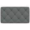 vidaXL Cabecero de cama acolchado tela gris oscuro 80 cm